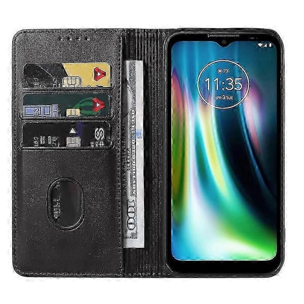 Läderfodral för Motorola Moto Defy 2021 Black