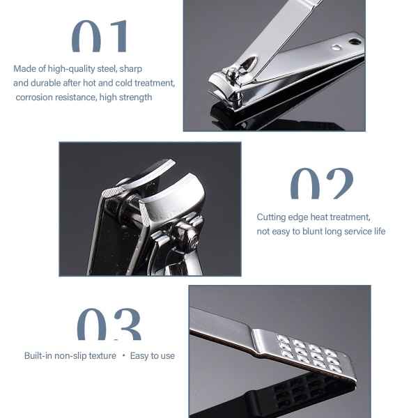 12 delar Nagelklippare i rostfritt stål Nagelklippare Nagelklippare och nagelklippare för kvinnor män