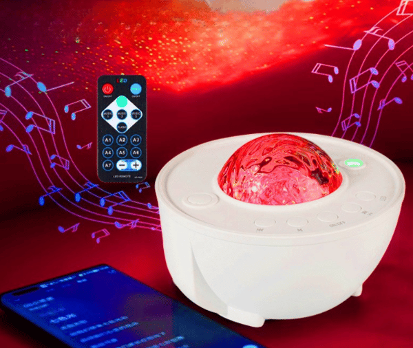 LED stjärnformad spotlight 8W-5V-USB - fjärrstyrd plug-in m