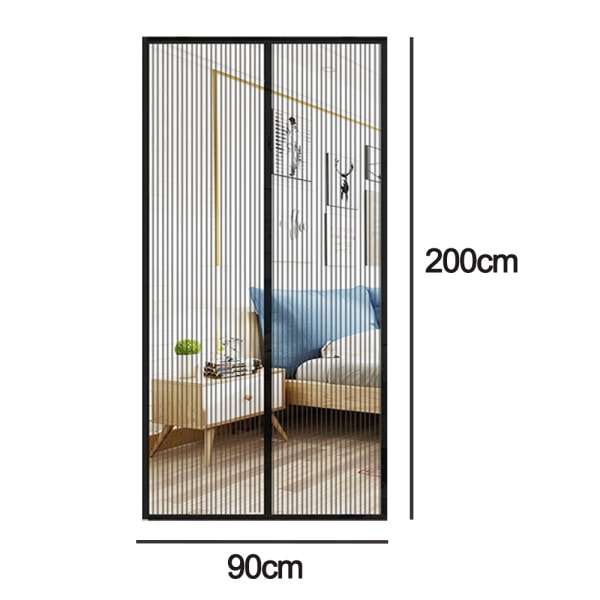 Magnetisk skärmdörr - Självförslutande, handsfree nätpartition K