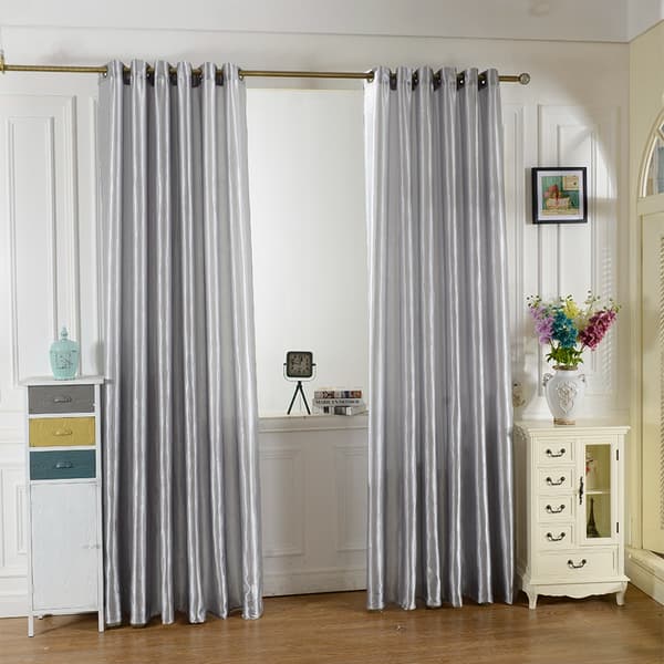 Moderne vindusgardin i solid imitert silke, elegant moderne design for stue og bad, antiallergisk og antibakteriell, slitesterk polyester
