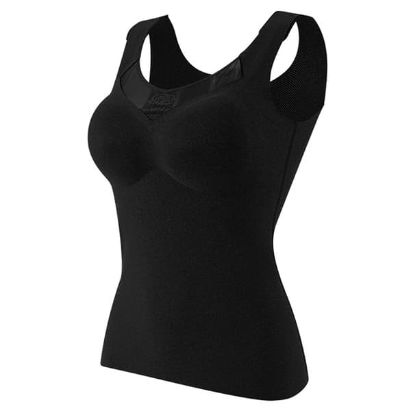 Termisk underställströja för dam, linne med inbyggd bh, baslager vintertröja, 2XL
