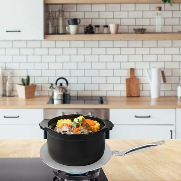 Induktionsdiffuserplade til gaskomfur, varme diffuser i rustfrit stål, multifunktionel flammebeskytter simreplade til madlavning, husholdningsartikler med