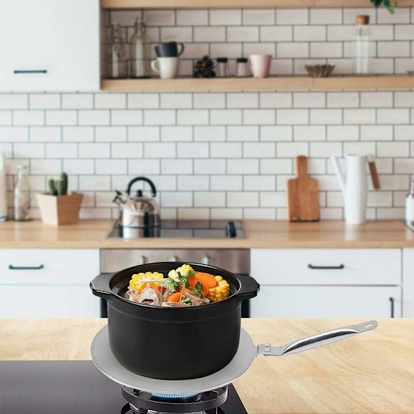 Induktionsplatta i rostfritt stål, snabb och jämn värmefördelning, energibesparande värmespridare för induktionshäll, gasspis och elspis