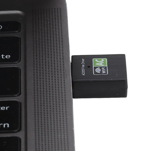 Wifi-adapter USB-mottaker Ethernet 600 Mbps 2,4 GHz 5 GHz Dobbelt bånd Trådløst nettverkskort Svart