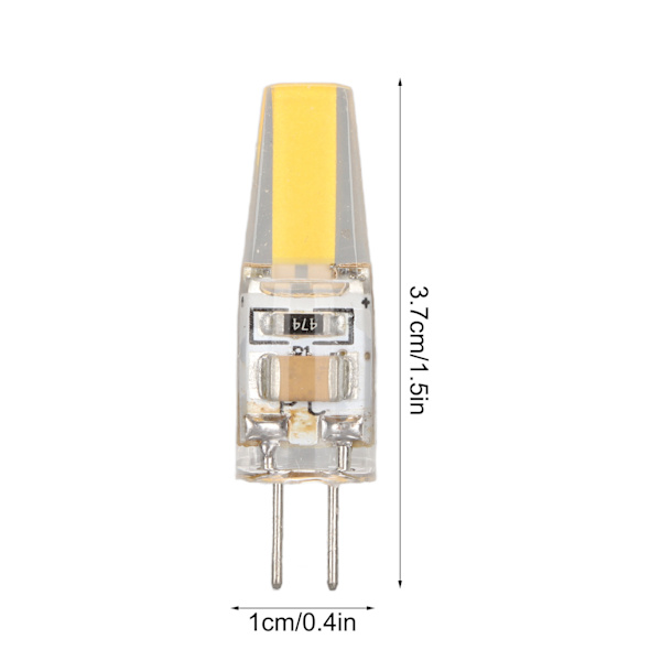 6 stk 6W 500LM G4 Pære LED COB Silikon Gel Energisparende Lampe Pære for Taklampe Vegglampe Bordlampe 220V Varmt Hvit