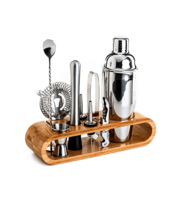 10-delars cocktailbar-kit, 750 ml rostfritt stål