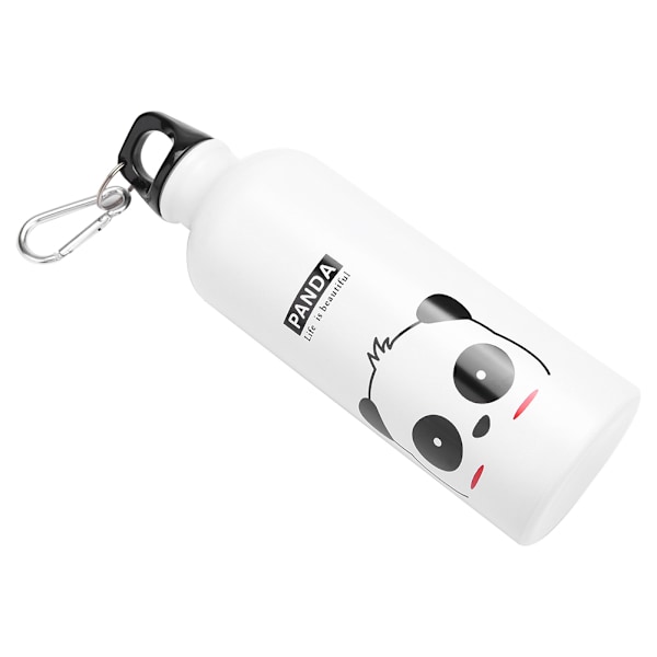 500 ml aluminium cartoonmugg utomhus resor sport camping vandring vatten dricksflaska (vit)