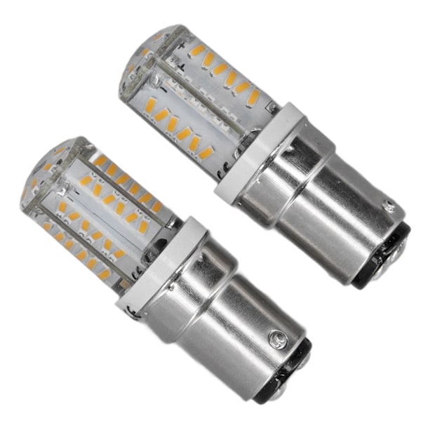 2 stk BA15D LED-pære Super Lys LED-erstatningspære Varmt Lys 270Lm 12V 3W 57LED