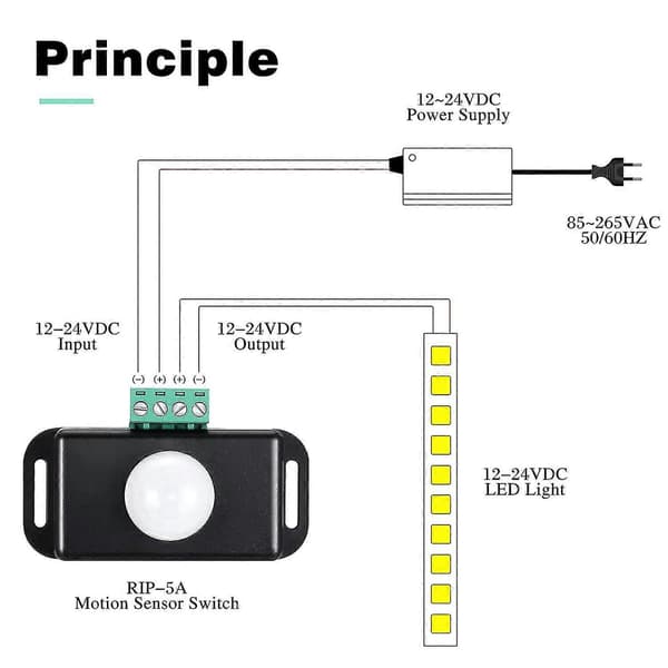 3 stk. 12 V 24 V Pir Sensor Infrarød Bevegelsesdetektor Kroppsbevegelsessensor Lysbryter Pir Kontroller