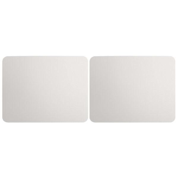 2 stk. Mussemåtte 2-sidet PVC Læder Vandafvisende Skrivebordsmatte Kontor Hjem Mus Beskytter 27x21cm (Cremet Hvid Sølv)