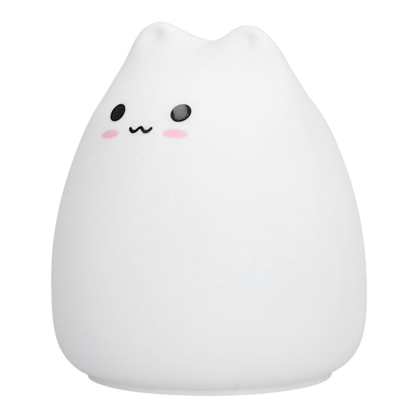 Bedårande Kattlampa, Mjuk Silikon Bärbar Nattlampa, 7 Färger Baby Nattlampa med Enkel Tryckkontroll för Flickors Sovrum, Perfekt Present till Barn