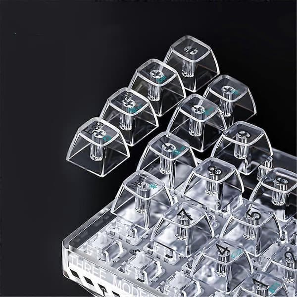 Svart Bluetooth-kompatibel numerisk knappsats mekanisk sifferdel 21 tangenter transparent