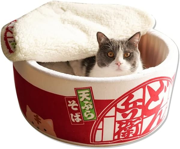 Kattkoja i Instant Noodle-Form - Söt och Bekväm
