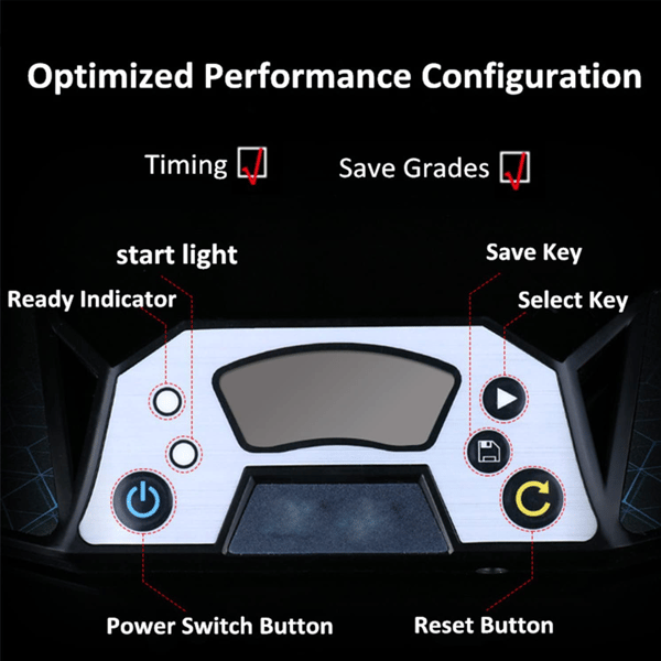 Sensitive Touch Timer, Big Screen Speed Race Timer til bred anvendelse i konkurrencer og træningssessioner (275*75*30mm)