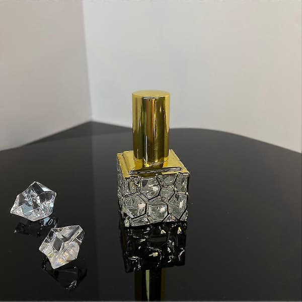 12 stk Parfymeflaske Glass 10ml Sprayflasker Gull Prøve Tomme Beholdere Reise Bærbar Atomizer