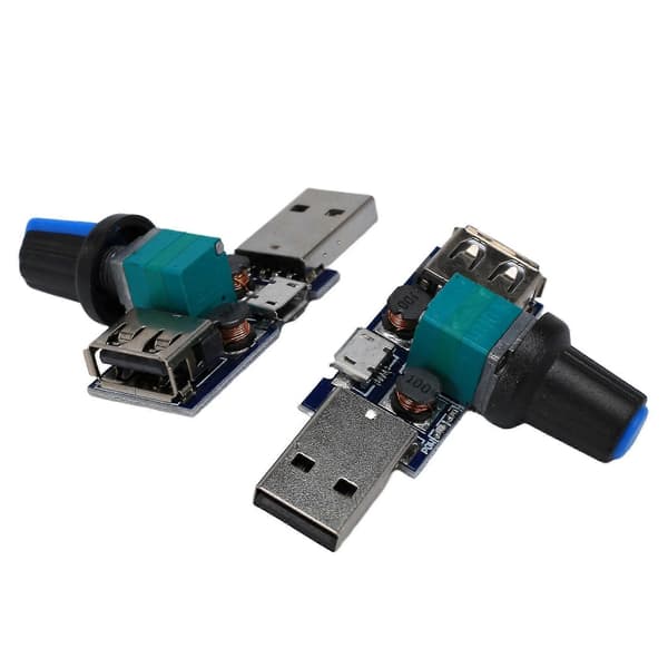 5 stk. 5v -USB Ventilator Regulator Hastighed Volumen Regulator Med Mute Funktion