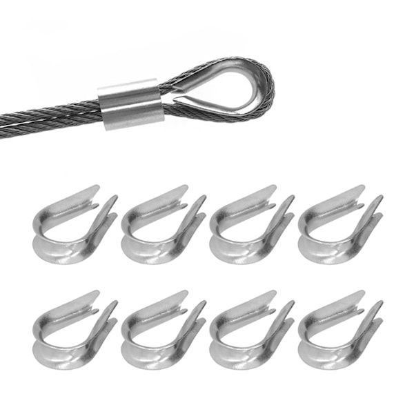 50 stk. Wire Rope Thimble i rustfritt stål, kabelriggverktøy for skipsbygging (M6 (6 mm))