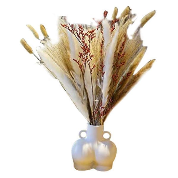 Kunstig Tørret Pampasgræs, Kunstige Græsgrene, Fluffy Græsblomstgrene Til Blomsterarrangement