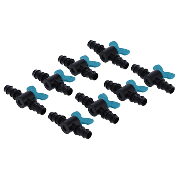 50 st bevattningsventiler i plast med piggar för 12 mm slang, 10 x 5,5 x 2,5 cm