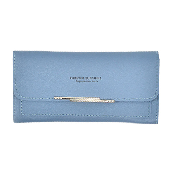 Damepung med stor kapacitet i PU-læder - Lang Clutch