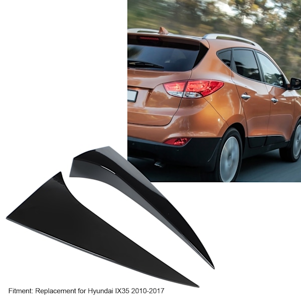 2 st Glossy Black Bakruta Spoiler Ving Biltillbehör Ersättning för Hyundai IX35 2010‑2017