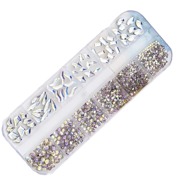 Kristaller Nail Art Rhinestones, Beads Flatback Strass, Multi Shapes Glas Crystal