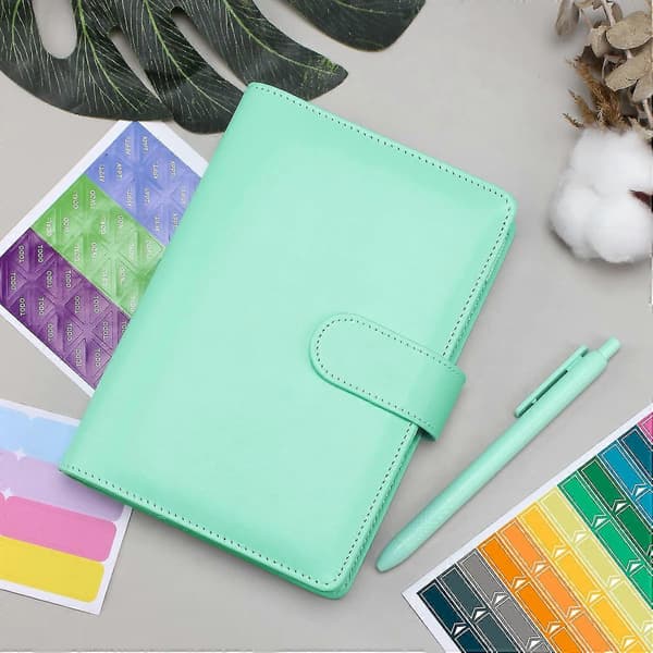 A6 Budget Binder med lynlåskuverter, kontantkuverter til budgettering, My Izer Plr For