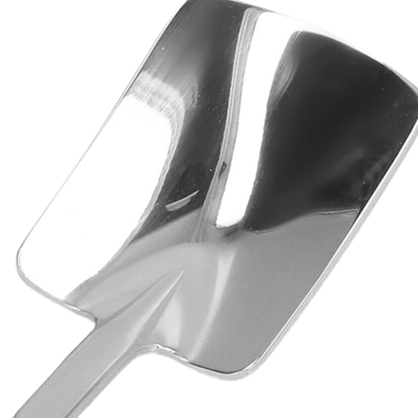 2 st skedslevar i rostfritt stål, robusta, hållbara, rostfria, blanka, ergonomiska, allmänt använda dessertskedar, silver