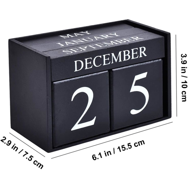 Treblokker Kalender - Evigvarende Blokk Måned Datovisning