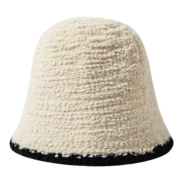Varm Ull Cloche Hatt Solid Vinterbøttehatter