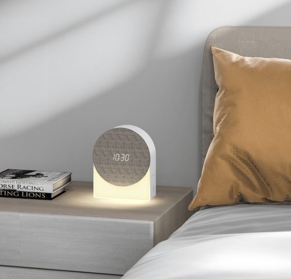Ny Sleeper Multifunksjonell Hvit Støy Bluetooth Høyttaler Stoff
