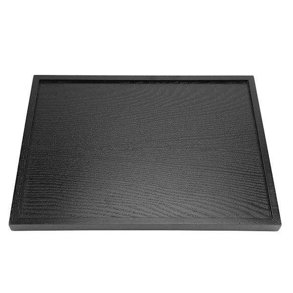 Naturlig serveringsbricka i trä, trämaterial för elegant hem- och restauranganvändning, rektangulär tallrik i massivt trä för måltider och snacks