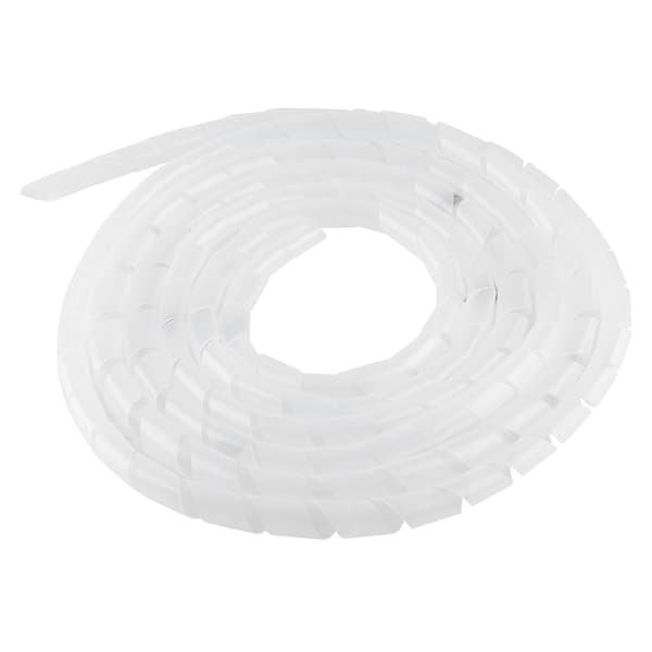 Flexibel spiralsladdskydd kabelbindare organizer hemkontor sladdhantering (Vit, 16mm)