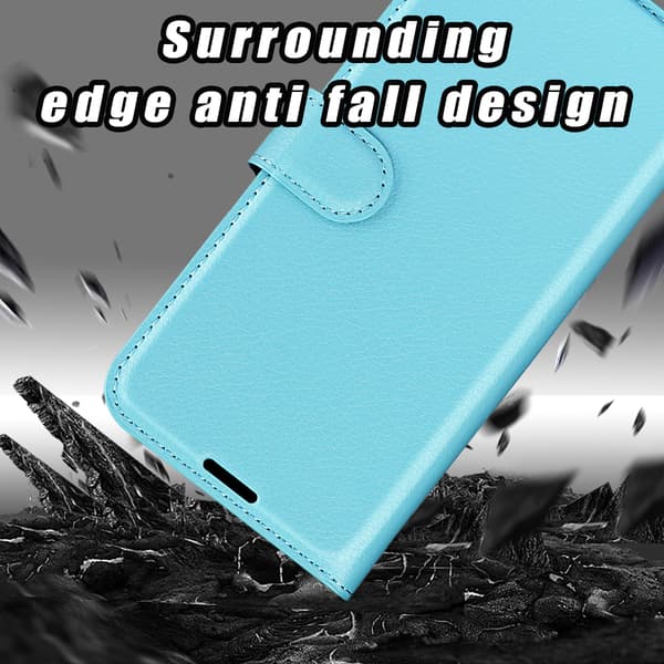 Samsung S20 Læder Wallet Case - 3 Kortpladser - 7 Forskellige Farver - BLÅ blå