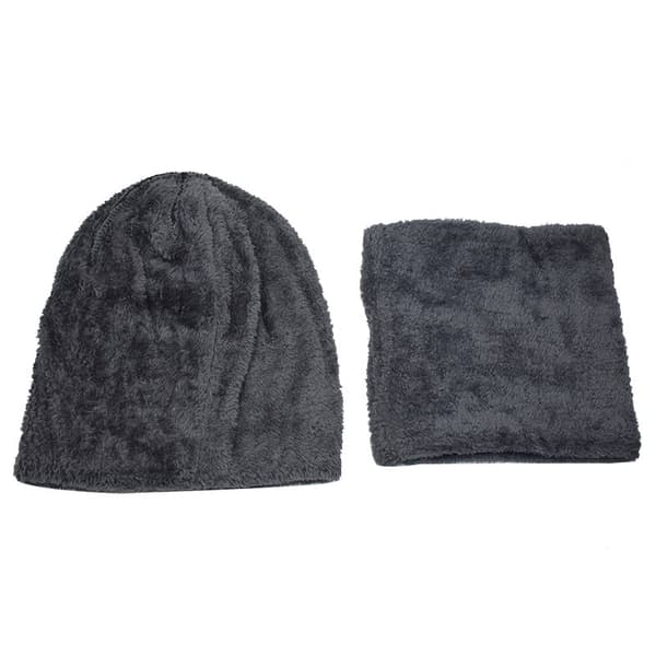 Unisex Mössa Halsduk, 2-delad Vintermössa Halsduk Set Varm Stickad Mössa