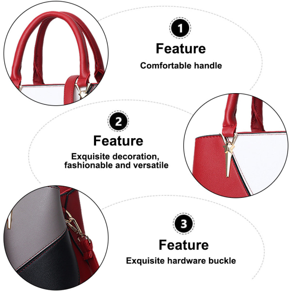 Ny modeväska för pendlare i konstläder enkel crossbody-väska med en axel