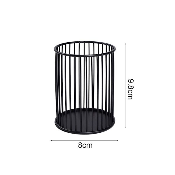 Metallpennholdere for skrivebord, sminkekostbeholdere, blyantholdere