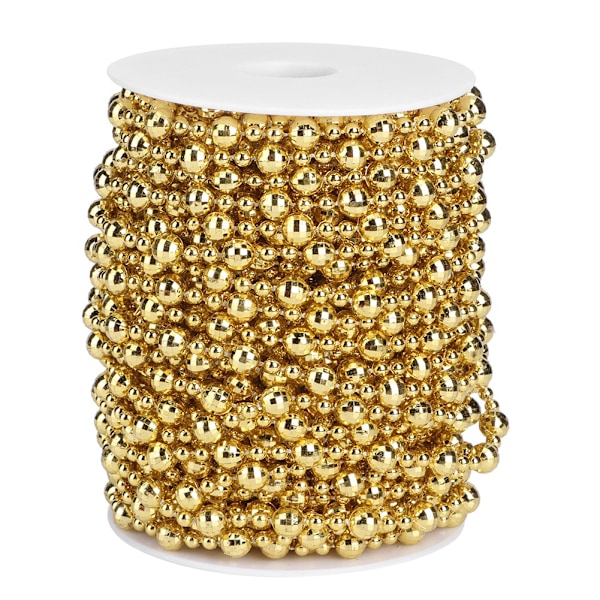 20m Kunstig Faux Perle Bead String for Juletre Bryllup Gardin DIY Dekorasjon Gull