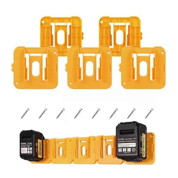 5 Pakker Batterifesteholder For Dw 20v / 60v Batteridokkholder Passer For Dcb205 Dcb206 Batteri