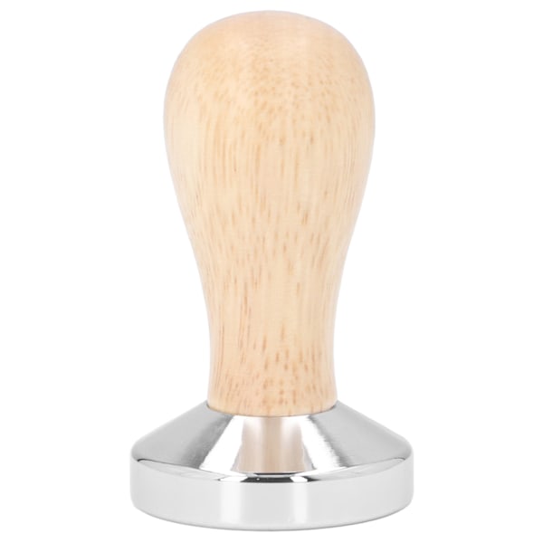 Kaffe Tamper, Avtagbar Rostfritt Stål Platt Botten Kaffe Pulver Press Hammer med Trähandtag, 51mm