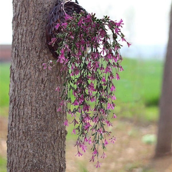 2st Hängande konstgjord växt Konstgjorda blommor Växter Garland Vine för inomhus utomhus hängande plantering Hemma Trädgård Balkong Kontor Balkong Staket