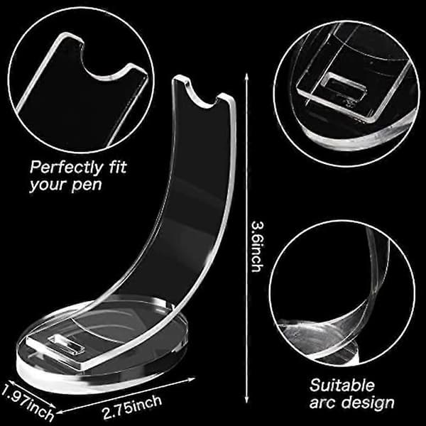 2 Stykker Akryl Penneholder Display Stativ Blyant Display Holder Penn Kulepenn Display Rack (tra
