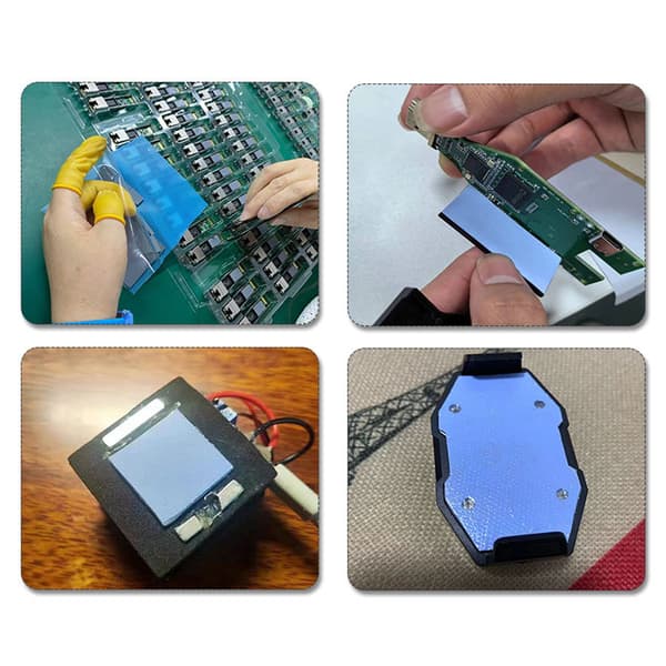 100x100x2mm CPU Termisk Pad Køleplade Kølende Ledende Silikone Pads Grå