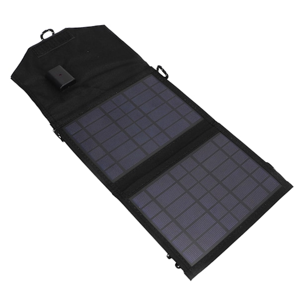 Vikbar Solpanel Laddare Polykristallint Kisel 7W 5V USB-Port Solladdare för Utomhusaktiviteter