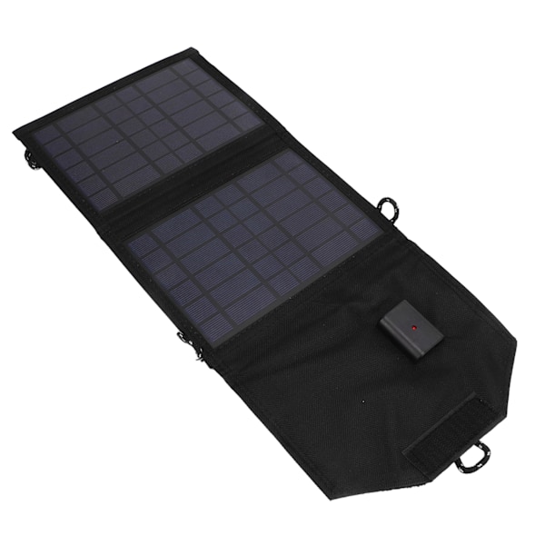 Vikbar Solpanel Laddare Polykristallint Kisel 7W 5V USB-Port Solladdare för Utomhusaktiviteter