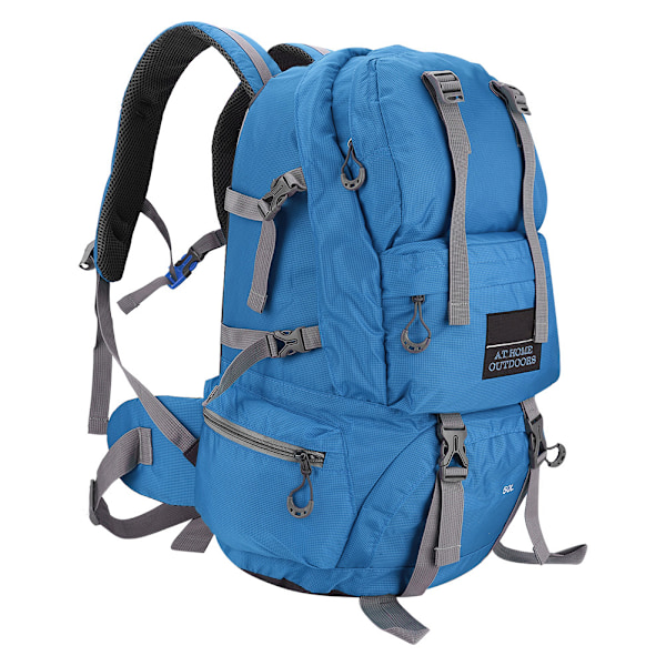 Free Knight 50L Vattentät Väska Nylon Camping Klättring Utomhus Resor Vandringsryggsäck Blå