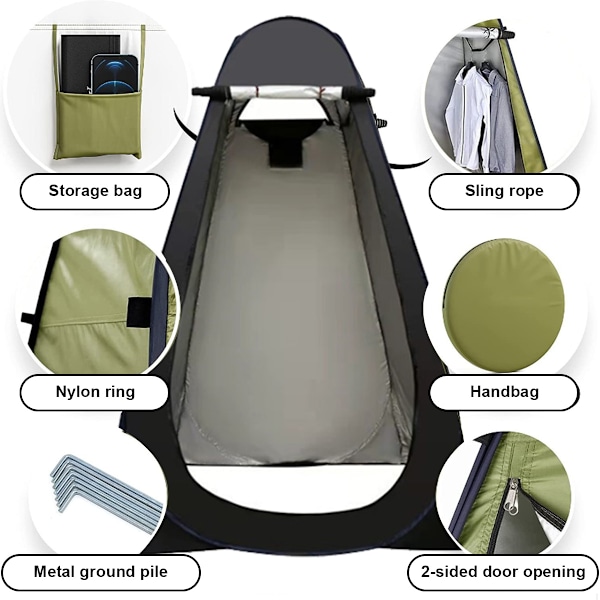 Pop-up duschtält omklädningstält pod toalettält 47''x