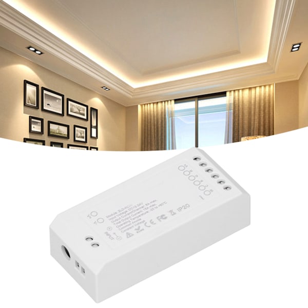 Zigbee LED Driver Smart Home LED Strip Controller RGB+CW Lysbåndscontroller med App DC12~24V