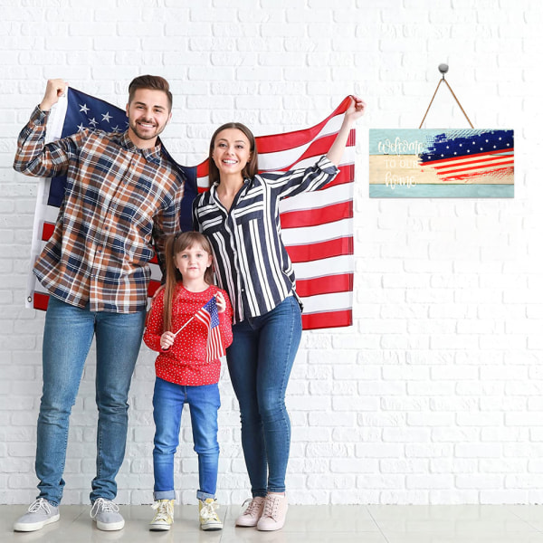 4 juli dörrskylt patriotisk dörrhängare dekor oberoende